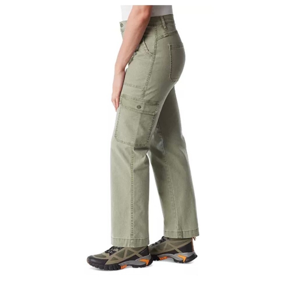 Bass outdoors NWT 2 durable Olive green Cargo high waist pants - Picture 4 of 10